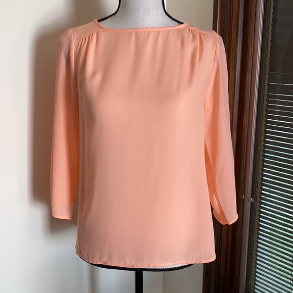 The Limited | Peach Colored Blouse with 3/4 sleeve Size XS - Picture 1 of 8